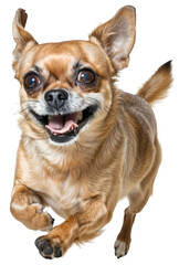 Obraz premium Happy Chihuahua Running – Playful and Energetic Small Dog in Action