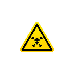 Toxic warning sign or toxic danger symbol vector isolated. Best toxic danger symbol for caution or warning label on your product.