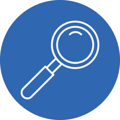 Magnifier line circle icon