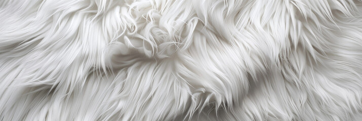 Obraz premium Luxurious White Fur Texture Background