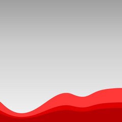 Modern business red wave footer with gradient grey background