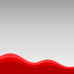 Modern business red wave footer with gradient grey background