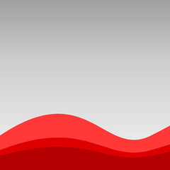 Modern business red wave footer with gradient grey background