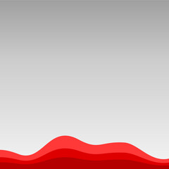 Modern business red wave footer with gradient grey background