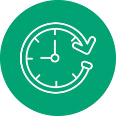 Timer line circle icon