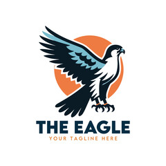 Fototapeta premium Powerful Eagle Logo Design with Majestic Wings