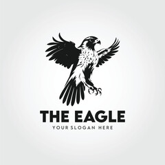 Fototapeta premium Powerful Eagle Logo Design with Majestic Wings