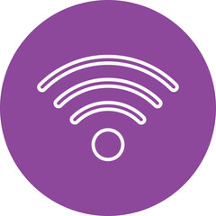 Wifi signal line circle icon