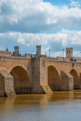 Fototapeta premium Sunny Day in Badajoz with Clear Blue Sky