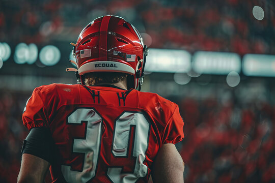 Dynamic expressive Generative AI picture american football soccer rugby sports competition match - Powered by Adobe