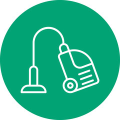 Vacuum cleaner line circle icon