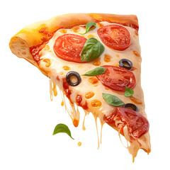 floating pizza, PNG image