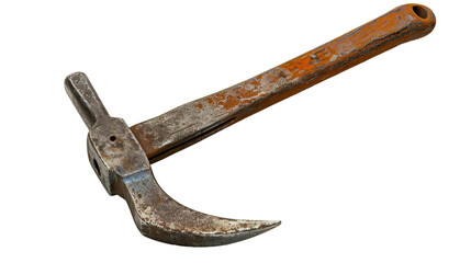 Obraz premium Vintage Hand Tool with Rusty Metal and Wooden Handle