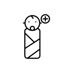newborn line icon