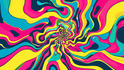 Retro Radiance: A Mesmerizing Display of 70s Psychedelia