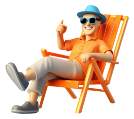 PNG Beach sunglasses sitting chair