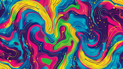 Psychedelic Swirls: A Vibrant Journey Back to the 70s