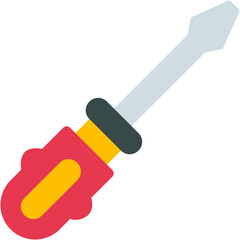 Vector Icon Screwdriver, DIY, Construction And Tools, Tool Box, Repair