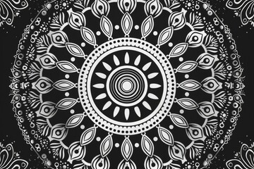 Black and White Circular Design