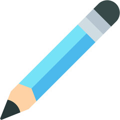 Vector Icon Pencil, School Material, Constructions, Carpentry, Writer