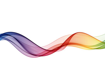 Colorful smooth wave lines isolated on white background. Design element abstract wave in rainbow colors.