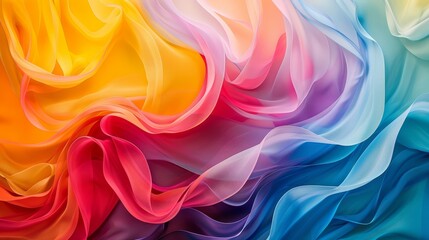 Obraz premium A colorful piece of fabric with a rainbow pattern