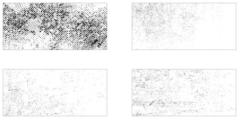 Grunge textures set. Abstract grunge distressed wall texture overlay background set.