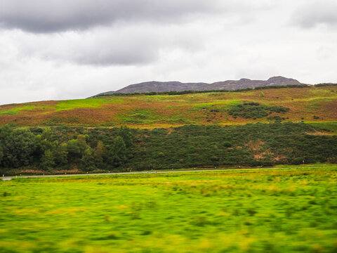 Scottish Lowlands panorama Kingussie to Pitlochry