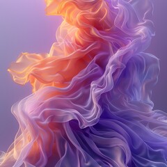 Obraz premium Rainbow colored wave abstract painting