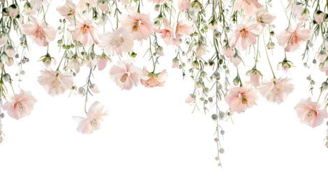 PNG Delicate hanging pink flowers - Powered by Adobe