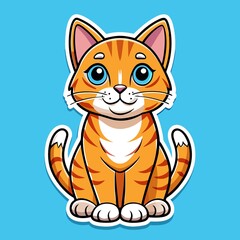 Fototapeta premium A cute pet kitten. a kind look of a kitten on a studio background.