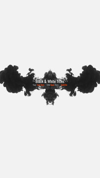 Black and White Ink Titles. Vertical Stories Opener for Social Media.