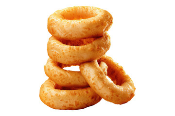 Onion rings isolated on transparent background
