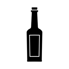 Wine bottle icon isolated on white background. Vector illustration.