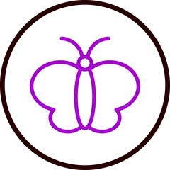 butterfly Vector Line Purple Circle Black