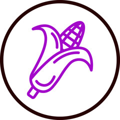 corn Vector Line Purple Circle Black