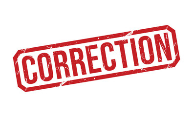 Fototapeta premium Correction rubber stamp vector illustration on white background