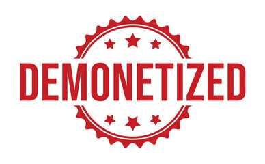 Demonetized rubber stamp vector illustration on white background