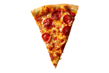 Pizza slice isolated on transparent background