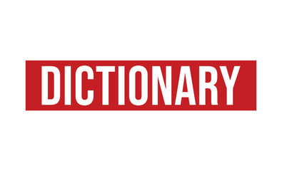 Dictionary rubber stamp on white background. Dictionary Stamp.
