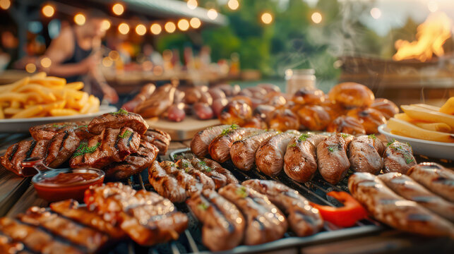 Summer BBQ Cook-Off Friends Gather for a Delicious Culinary Competition Filled with Flavor and Fun, Enjoying Grilling, Food, and Camaraderie in the Warm Weather