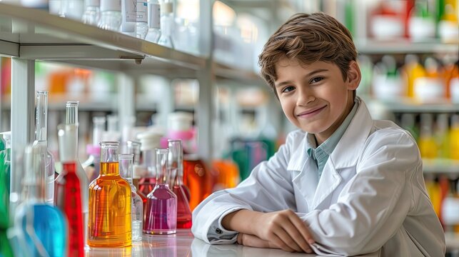 young scientist in laboratory