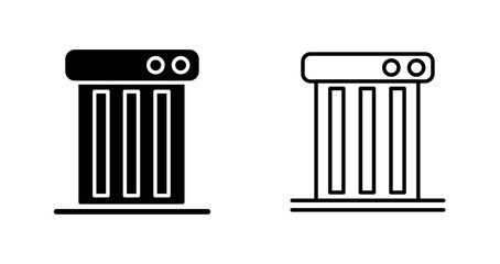 Carbon Heater Vector Icon