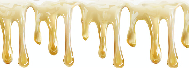 Dripping White Cheese Isolated on Transparent Background, PNG File with Clipping Path for Adobe Illustrator