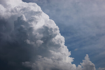 Summer blue sky cloud gradient light white background. Beauty clear cloudy in sunshine calm bright...