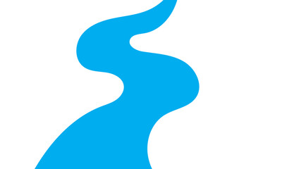 mountain river flow.  Isolated on a white  background. vector illustration. EPS 10