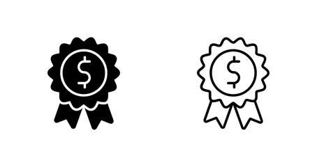 Dollar Badge Vector Icon