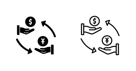 Dollar To Yen Vector Icon