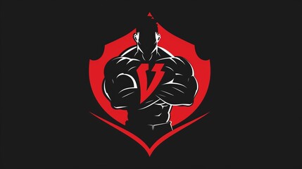 Design a strong gym and fitness logo template.