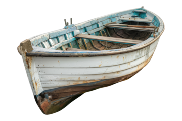 Small boats isolated on transparent background